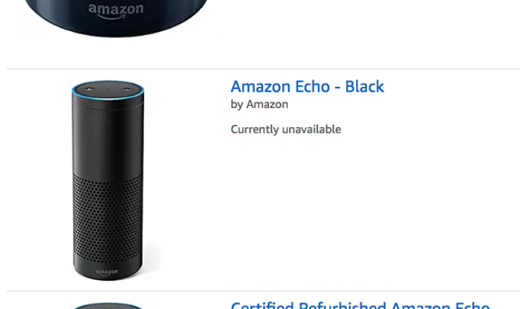 amazon echo out of stock
