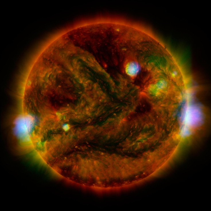 sun surface flares