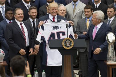 Trump With New England Patriots NFL Jersey