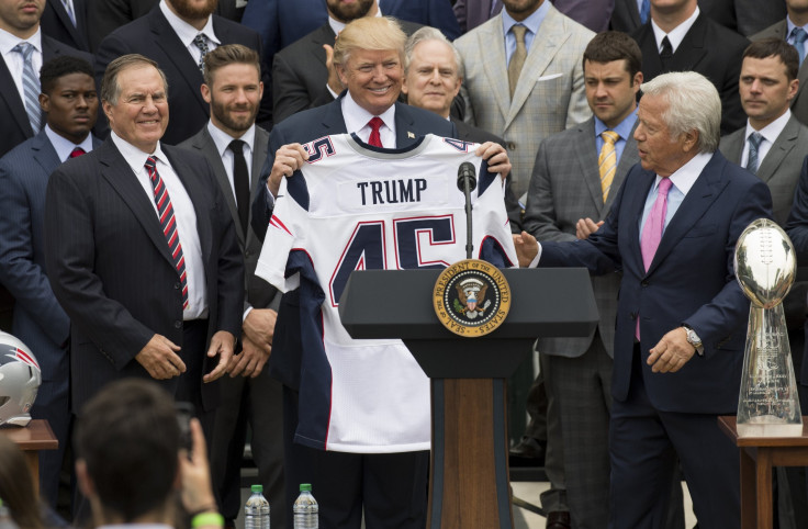 Trump With New England Patriots NFL Jersey