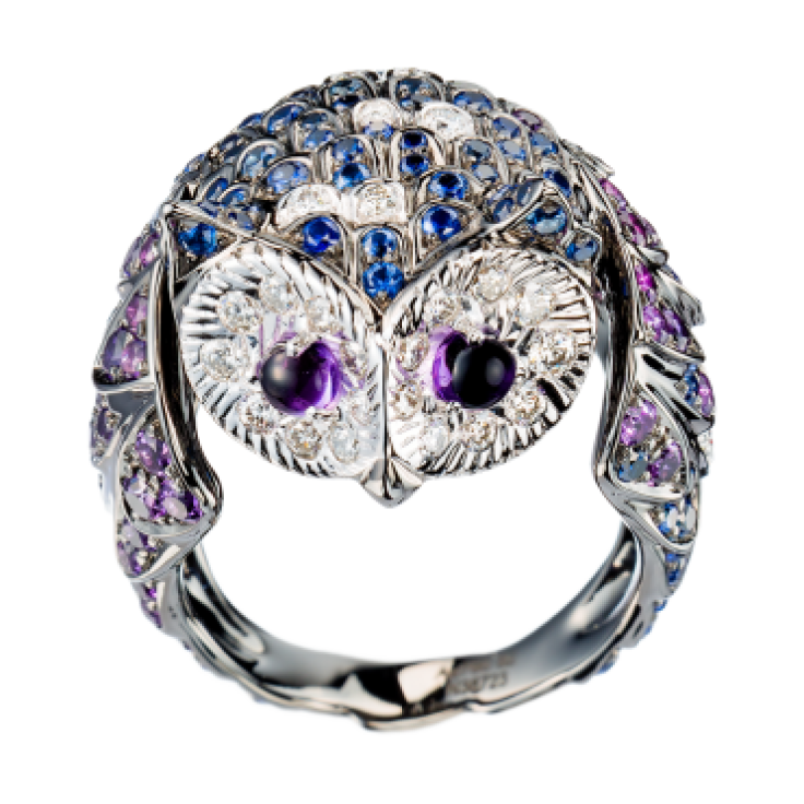 Luxury: Jeweled Bird Boucheron chouette-ring-jrg00707