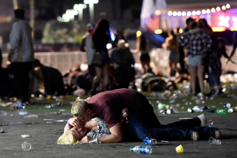 Soldier shielding woman from Las Vegas massacre G