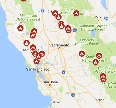 California Wildfire Map Shows Where Fires Are Still Burning | IBTimes