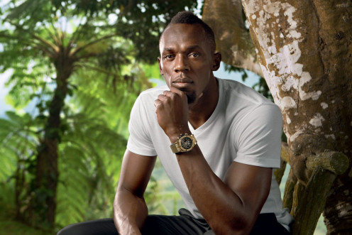 Usain Bolt with Hublot watch    hi res