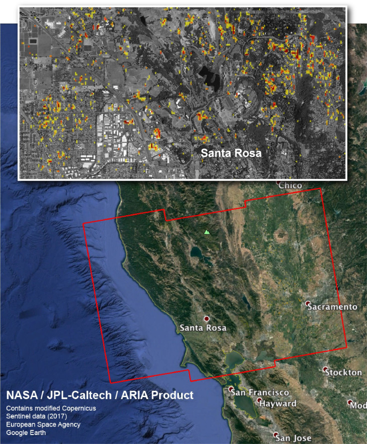 wild fire aerial map