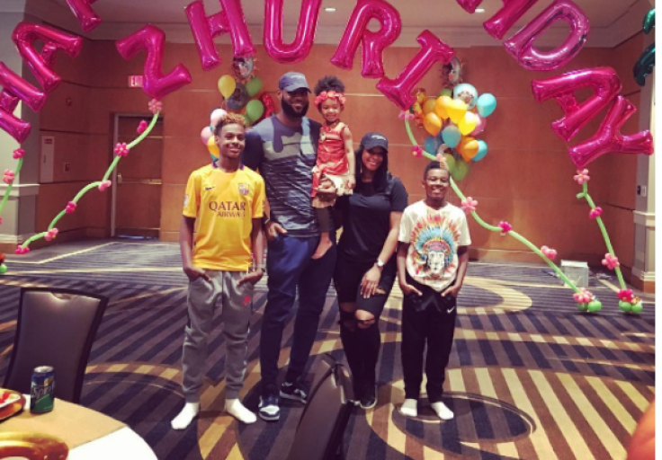 LeBron James and family 