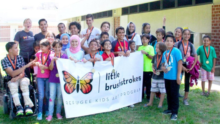 refugee children in Cinnamon-Soccer program