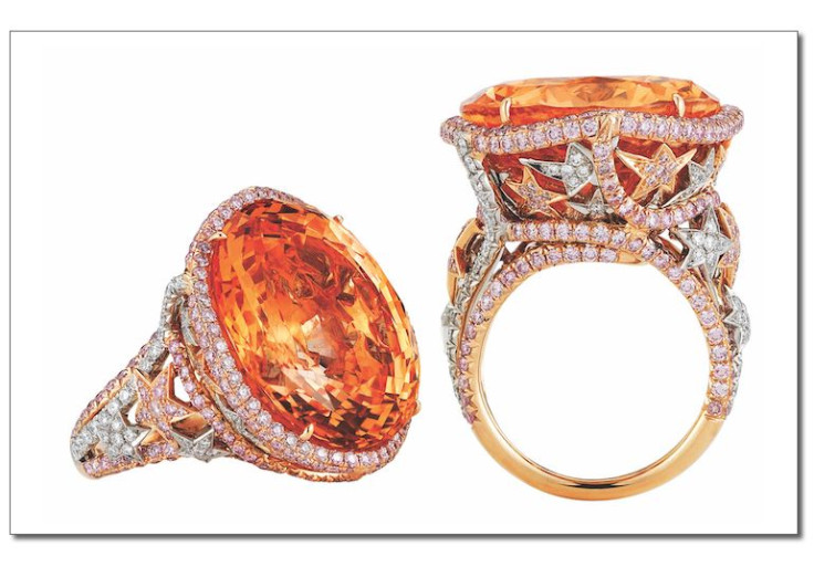 Jacob & Co orange sapphire ring