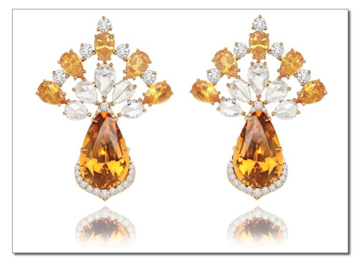 Sutra - Mandarin Garnet earrings