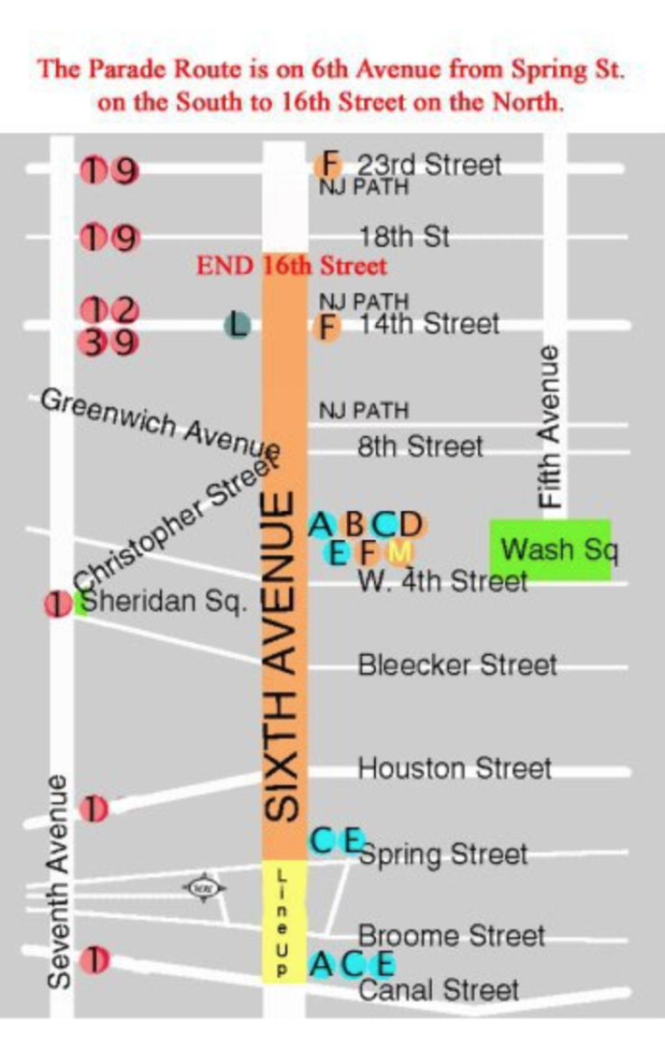 nyc halloween parade route map