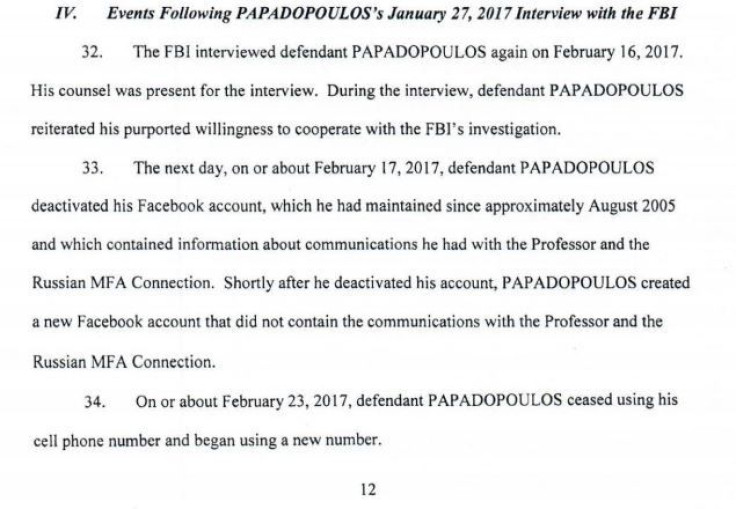 George Papadopoulos Indictment Full Text