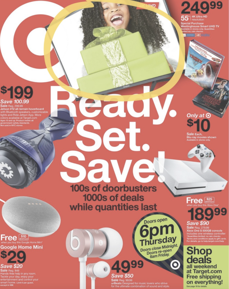 target, black, Friday, 2017, ad, deals, sales, hours, iPhone, tv, iPad, xbox, one, gaming, consoles
