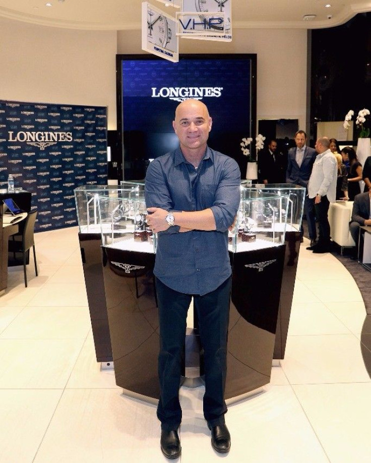 Tennis champion Andre Agassi, in Longines store