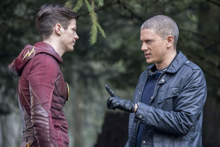 Grant Gustin as Barry, Wentworth Miller as Leonard Snart