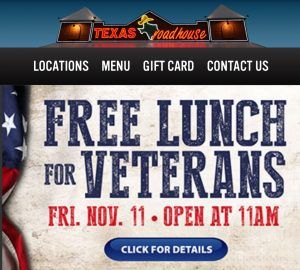 Veterans Day 2017 Free Meals: Complete List Of Restaurants Offering ...