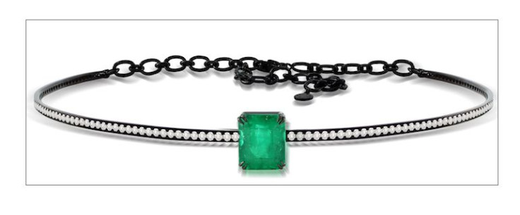 Sutra - Colombian emerald choker