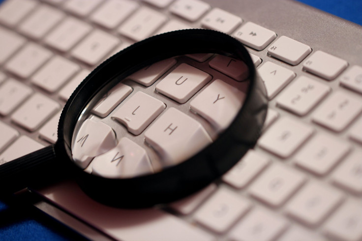 Magnifying glass on keyboard