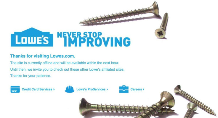 lowes site down
