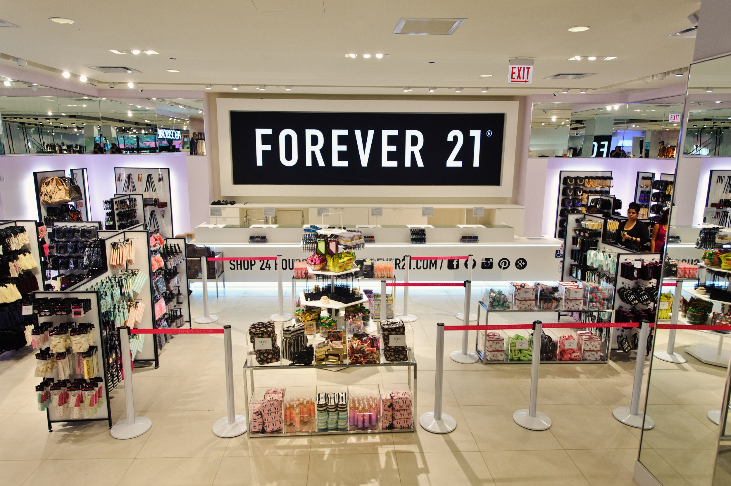 Forever 21 store and parking garage on Newbury Street, Thursday