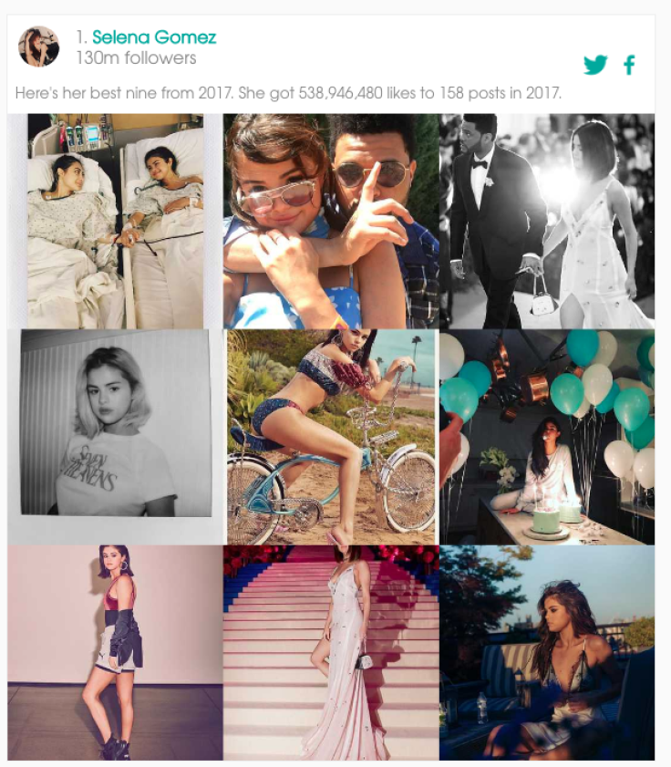 2017 Best 9 collage Instagram photos selena gomez