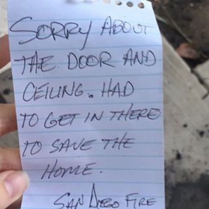 sorry note california fire