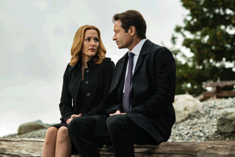 Gillian Anderson as Scully, David Duchovny as Fox Mulder