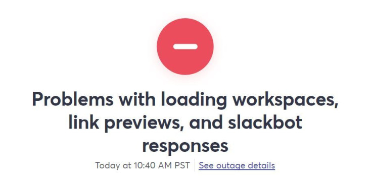 slack status down