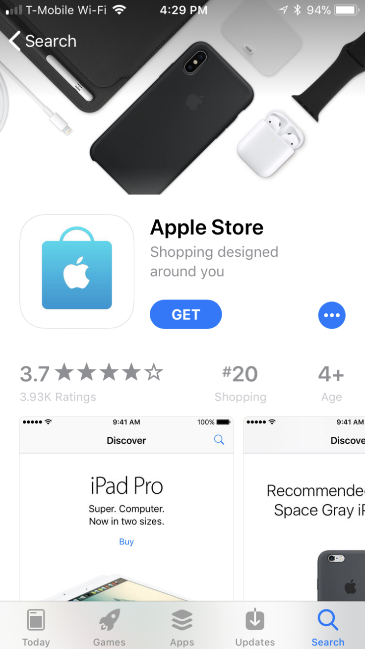 Apple Store app