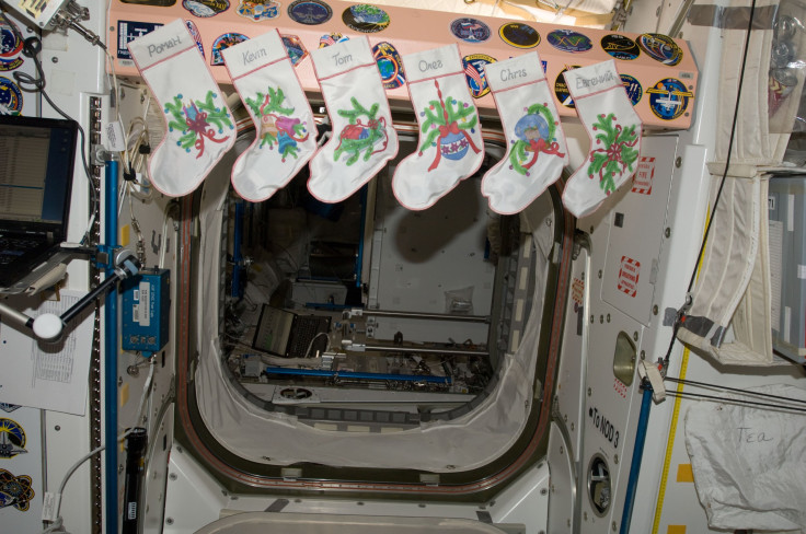 xmas stockings on iss