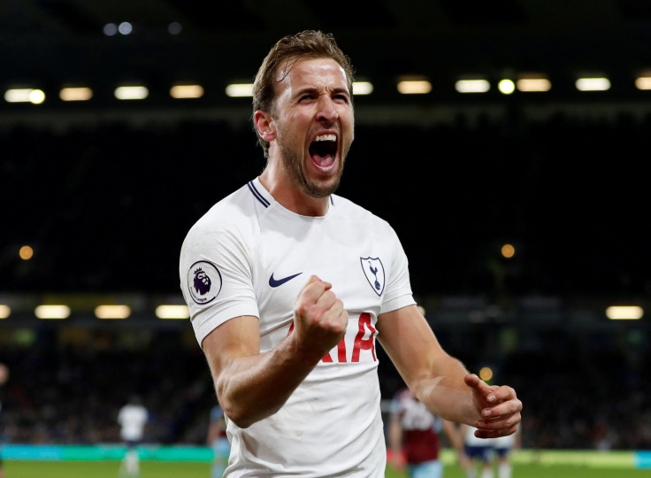 Harry Kane celebrates scoring against Burnley