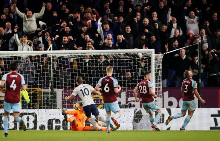 Harry Kane scores against Burnley