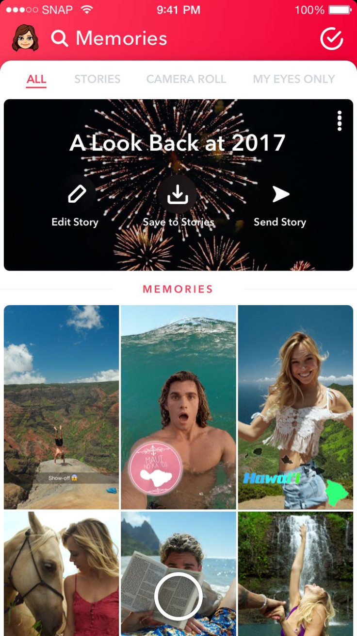Snapchat 2017 story, embargo wed 1 pm