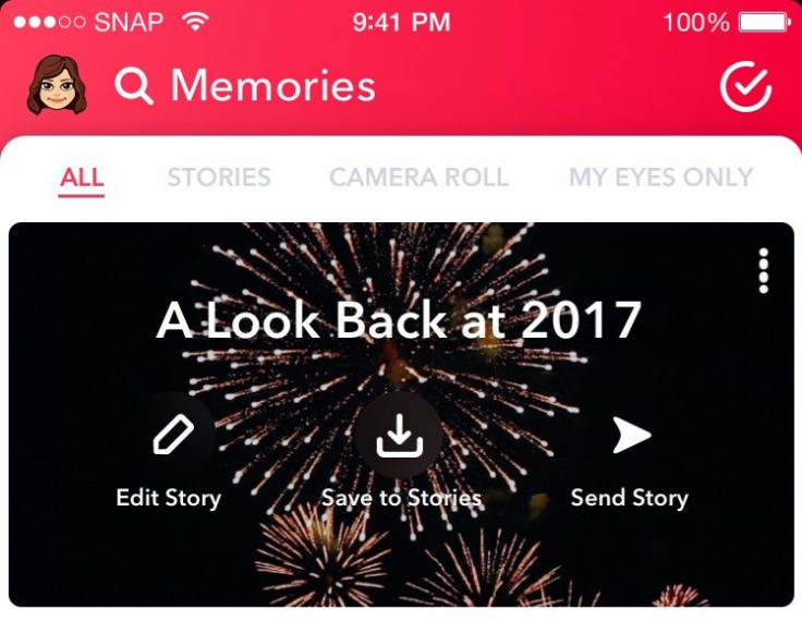 Snapchat year memories story 