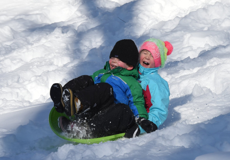 cold weather snow children