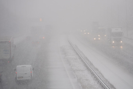 Several cars were involved in a crash on a snowy Michigan Interstate Highway