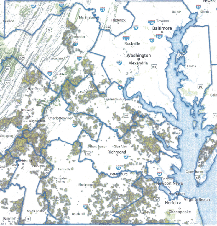 Partial Economic Areas and underserved broadband populations