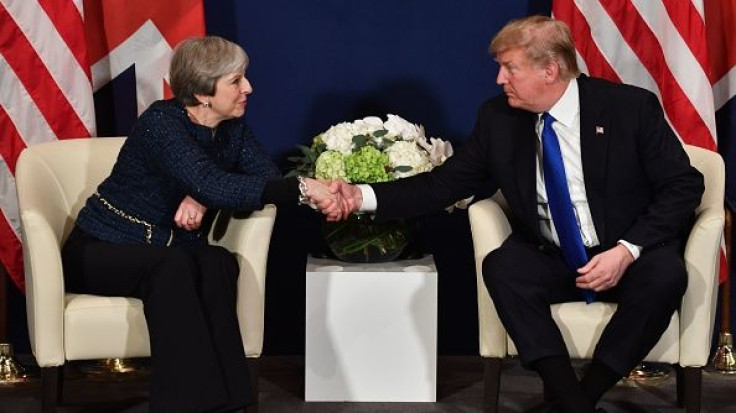 Trump with May
