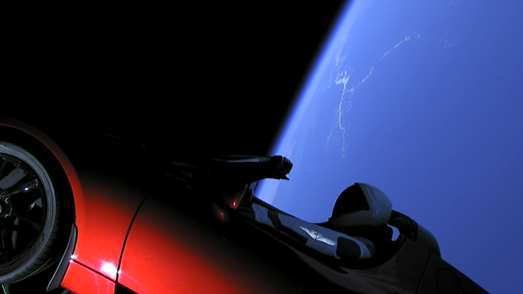 tesla in space