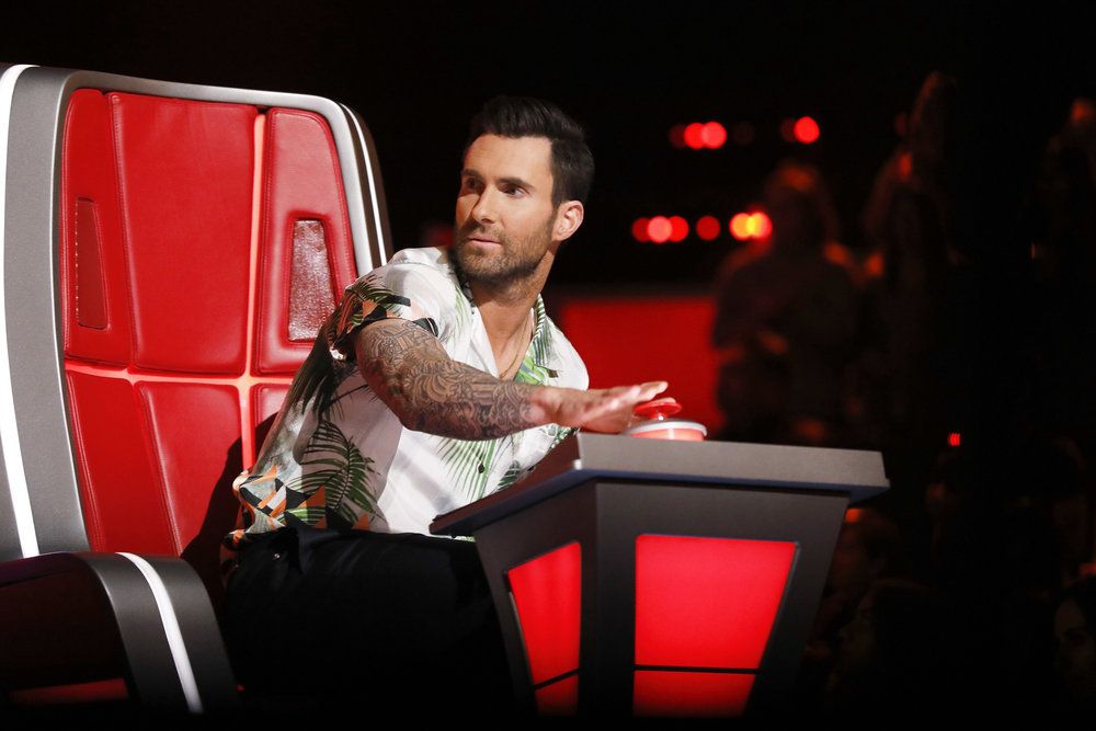 Adam Levine Debuts Blue Hair on 'The Voice' Finale - wide 3