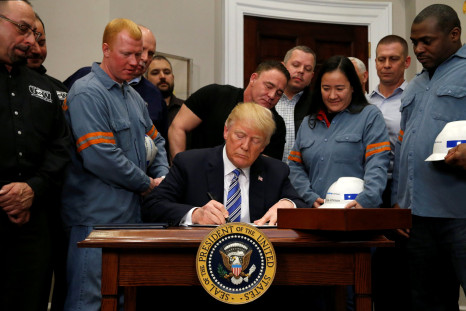 Trump Signing Tariffs