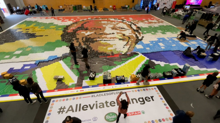 Ladles Of Love Creates The Largest Food Can Mosaic For Nelson Mandela Day
