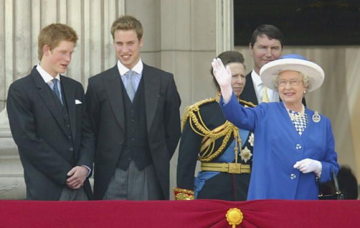 Princes Harry, William, Queen Elizabeth