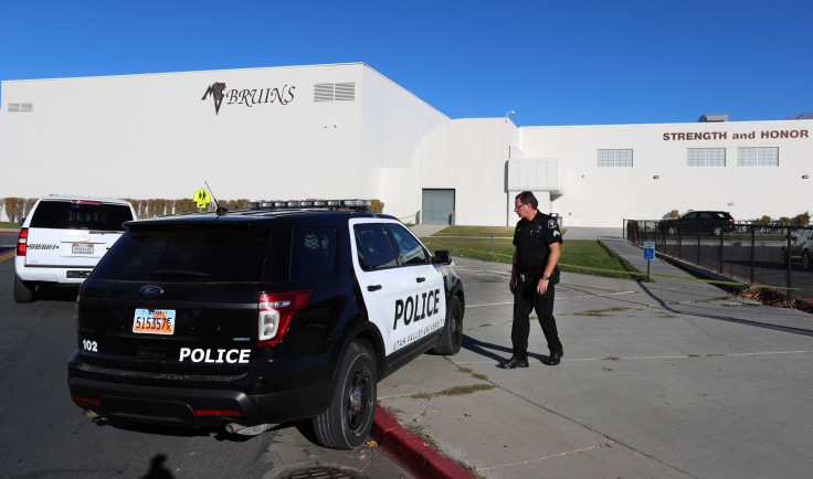 police officer stands guard