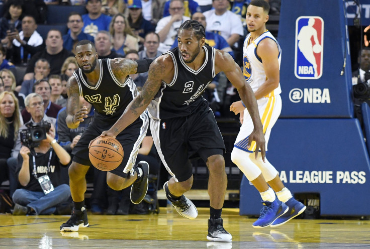 Kawhi Leonard Spurs Warriors 