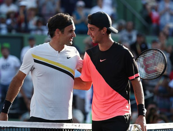 Roger Federer and Thanasi Kokkinakis