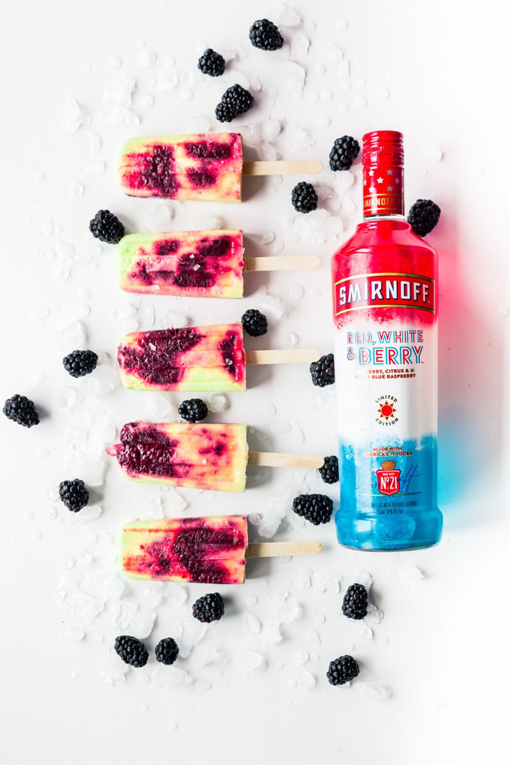 Boozy Blackberry Pineapple Cilantro Ice Pops