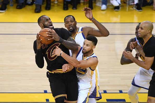 LeBron James, Kevin Durant and Stephen Curry