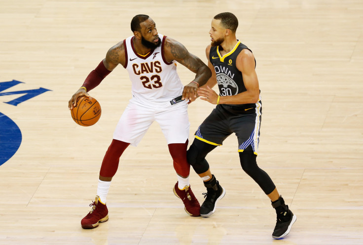 LeBron James Stephen Curry Cavaliers Warriors