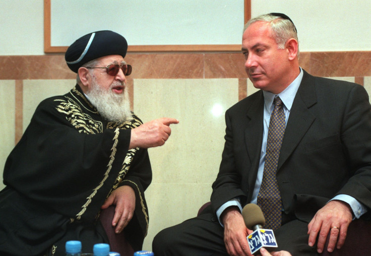 Israel Prime Minister Benjamin Netanyahu and Rabbi Ovadia Yosef