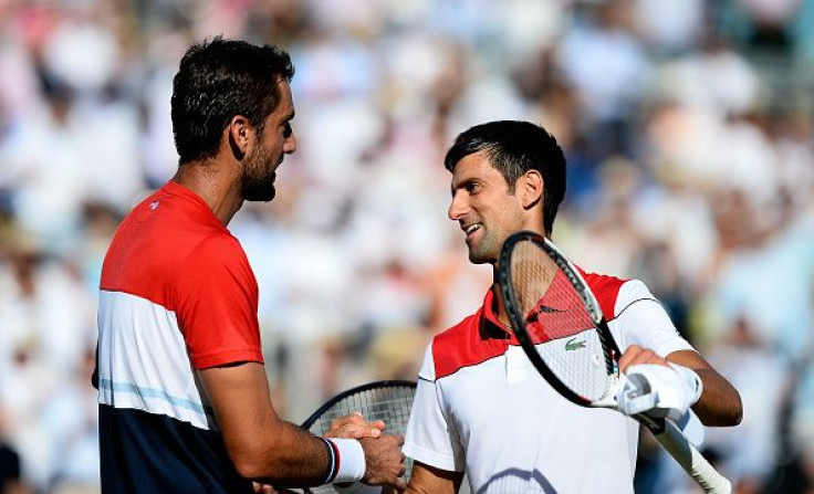 Marin Cilic and Novak Djokovic